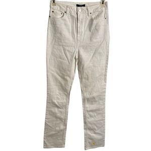 AFRM Womens Heston Jean 26 Bright White High Rise High Waisted Straight Leg